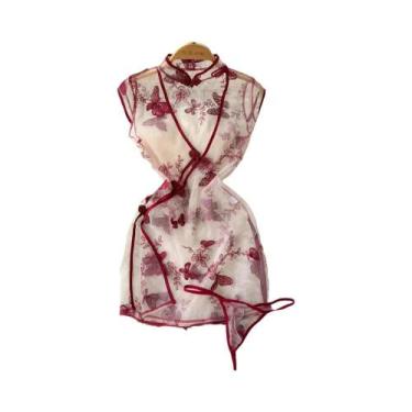 Imagem de Vestido De Noite Sem Mangas Em Renda Floral Para Mulheres, Com Tanga, 