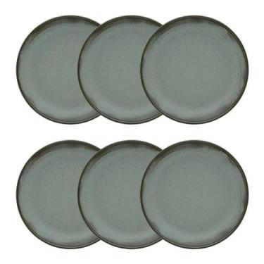 Imagem de Conjunto de Pratos Fundos 06 Peças Flat Pacífico Oxford