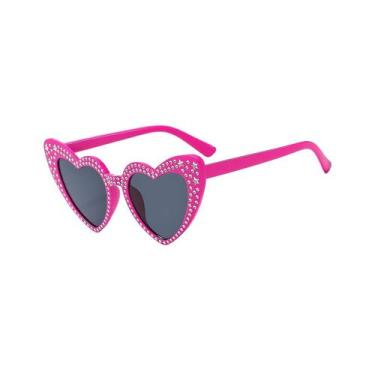 Imagem de Óculos Feminino Adulto Coração Gatinho Vintage Retrô - Hero Band, Pink