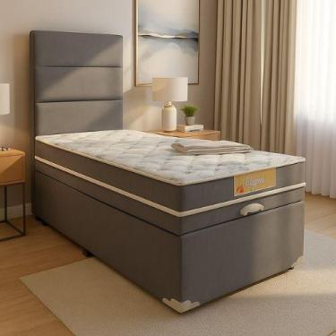 Imagem de Cama Infantil Mini Cama Box Baú 70x150cm Com Colchão D28 l Genki Kenko