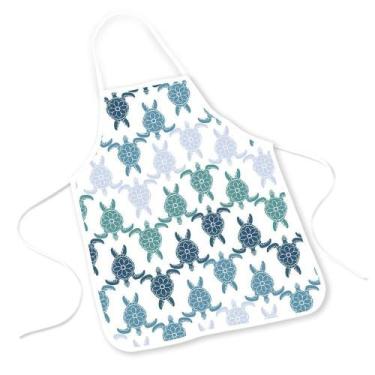 Imagem de Avental De Cozinha Estampado Branco Adultos Em Pvc Tartaruga - Vida Pr