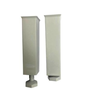 Imagem de Kit c/ 6 Pés para Móveis Armário Cozinha com regulagem de 17 a 19cm e 