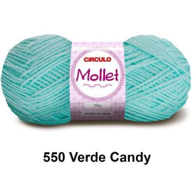 Imagem de Lã Fio Mollet Círculo 100g 200m Novelo - Tricô e Crochê 1/2, 550 - Ver