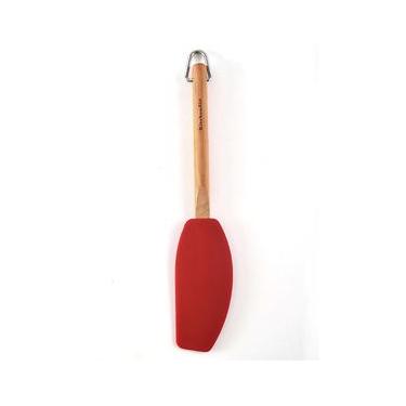 Imagem de ESPÁTULA KITCHENAID BATEDORA DE MADEIRA E SILICONE VERMELHO KQR732OHERE