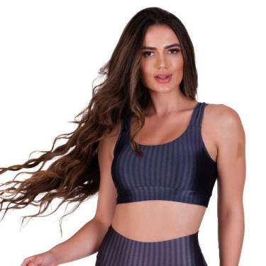 Imagem de Top Fitness de Academia com Bojo Removível New Zig 3D Liso Nicole - NA