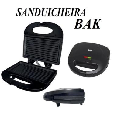 Imagem de Sanduicheira BAK Antiaderente Pão Lanches Misto 127V OU 220V, 110V