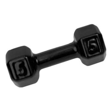 Imagem de Halter Sextavado Emborrachado 5kg Equipa Academia Revestido