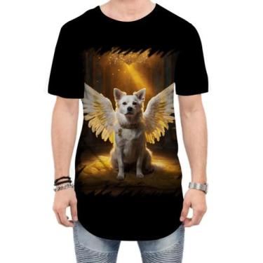 Imagem de Camiseta Longline Anjo Canino Cão Angelical 3 - Kasubeck Store®, GG