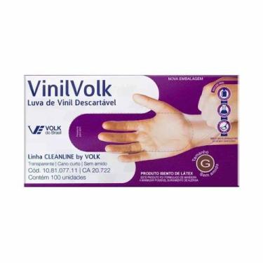 Imagem de Luva de Vinil Descartável Sem Amido G 100 Unidades - Volk