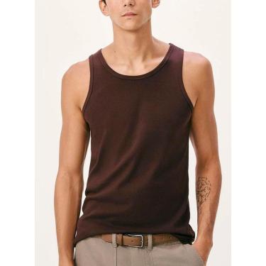 Imagem de Camiseta Regata Hering 015M Masculina Canelada Algodão T. P/XG-Masculino