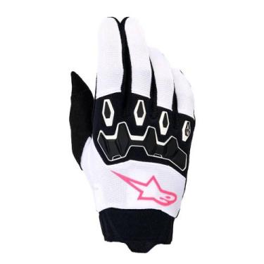 Imagem de Luva Alpinestars Full Bore V2 Feminina Preto Branco e Rosa Tamanho:M, 