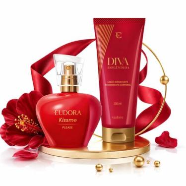 Imagem de Kit Colônia Kiss Me Please + Creme Diva Esplêndida - Eudora