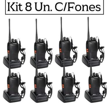 Imagem de Kit 8 Radio Ht 777s Comunicador Profissional Uhf 16 Canais Original 8 