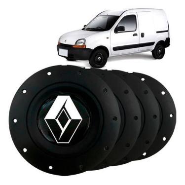 Imagem de Kit 4 Carlota Central Renault Clio Aro 13 Jogo Calotas 14 15 Sandero K