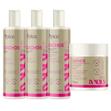 Imagem de Apse Cachos Shampoo e Condicionador e Ativador e Gelatina