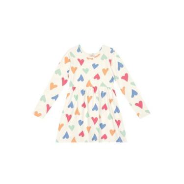 Imagem de Vestido infantil menina em cotton Brandili, Natural, 6