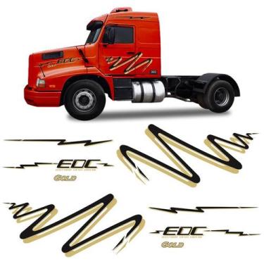 Imagem de Kit Faixa Lateral Volvo Edc 1996 Adesivo Caminhão Completo - SPORTINOX