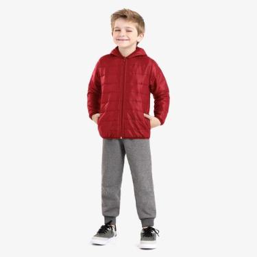 Imagem de Jaqueta Casaco Infantil Menino Bobojaco Vermelho Rovikids, Vermelho, 1