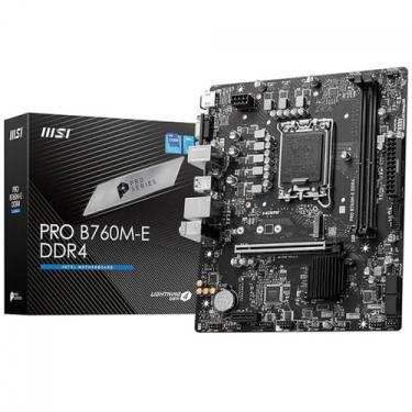 Imagem de Placa Mãe MSI PRO B760M-E DDR4, Chipset B760, Intel LGA 1700, MATX, DD