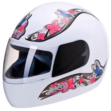 Imagem de Capacete Fechado Pro Tork Liberty 4 Girls  Feminino Flores Viseira Cri