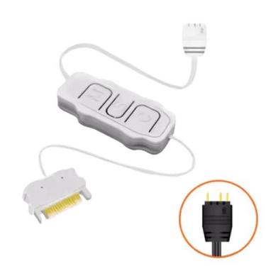 Imagem de Controlador ARGB TISHRIC 5V 3 Pinos p/ SATA TSR032 Branco