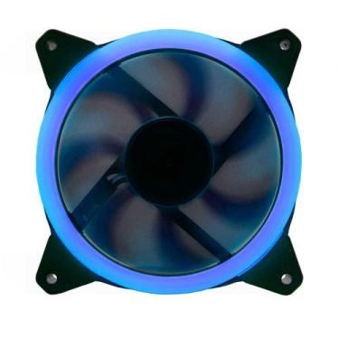 Imagem de Cooler fan led 120mm azul k-mex ventoinha gabinete pc gamer - KMEX