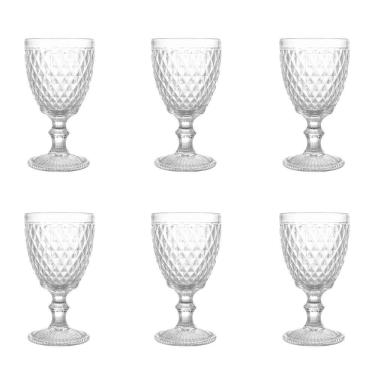 Imagem de Conjunto de Taças de Vidro para Água 6 Peças 325ML Bico de Abacaxi Transparente para Mesa Lyor
