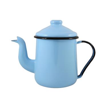 Imagem de Cafeteira Tradicional Esmaltada 1,1L Azul Claro em Aço Especial Atóxico para Cozinha Ewel