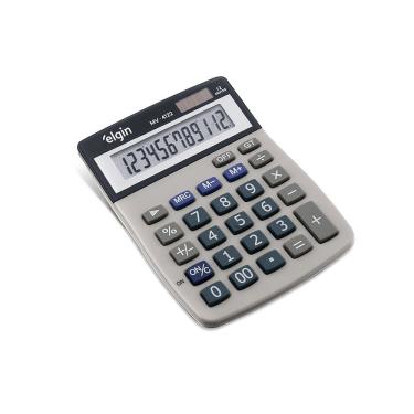 Imagem de Calculadora de Mesa Elgin 4122 12 Dígitos Visor LCD Funções Avançadas com Bateria e Energia Solar