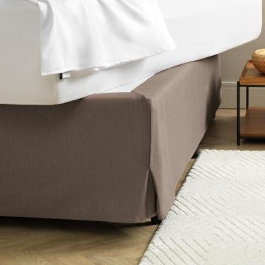 Imagem de Saia Box Solteiro Madri Hotel Marrom Stone Altenburg para Cama Box de Quarto