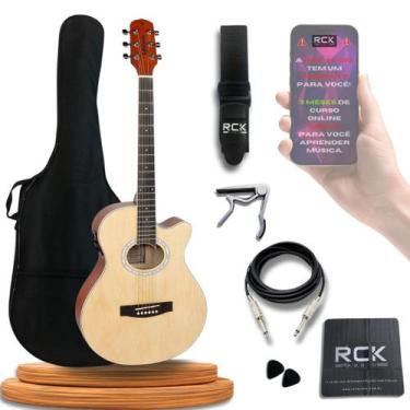 Imagem de Violão Giannini Aço Eletroacústico kit Completo, GSF-1D CEQ Natural