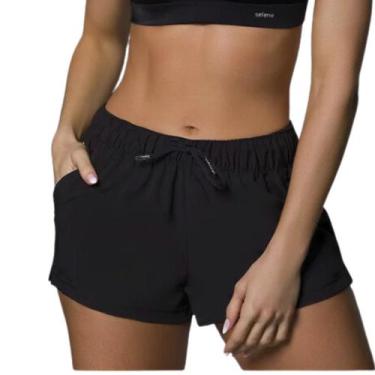 Imagem de Short Feminino Curto Liso Corrida Fitness Selene, GG, Preto