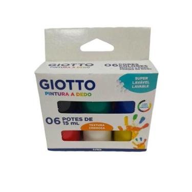 Imagem de Tinta Pintura a Dedo 6 Cores Potes 15ML 019000 - Giotto