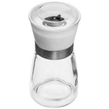 Imagem de Moedor de Tempero 170ml de Vidro Com Tampa Branca - Lyor