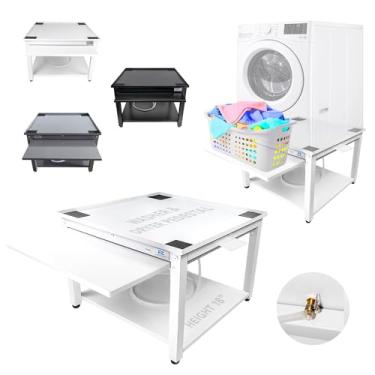 Imagem de EZ Laundry Pedestais de lavadora e secadora com bandeja de drenagem e