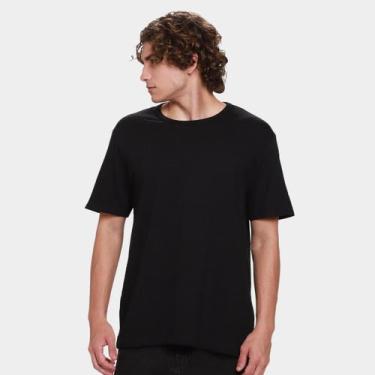 Imagem de Kit Camisetas Hering Básicas Com 3 Peças Masculinas, Preto, G