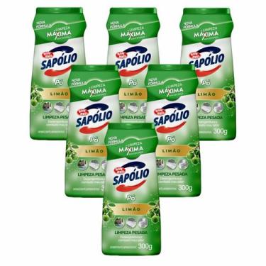 Imagem de 6x Sapólio Pó Radium Saponáceo Limão Multiuso 300g