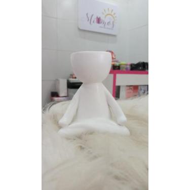 Imagem de Vaso Branco boneco sentado vas116 - Tascoinport, Cinza