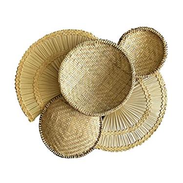 Imagem de Painel de Palha, Leques de Carnaúba e Peneiras de Jatobá - Composição de Parede 5 Peças