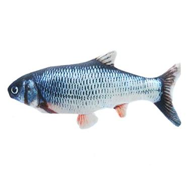 Imagem de yeacher Simulação de carregamento USB elétrico peixe gato brinquedo engraçado interativo animais de estimação gatos catnip brinquedos para gato gatinho gatinho perfeito para morder mastigar chutar