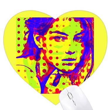 Imagem de Comely Frail Vogue Simple Countenance Heart Mousepad Tapete de borracha para escritório