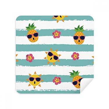 Imagem de Abacaxi Sun Glass Flower River Glasses Pano Limpador de Tela Tecido de Camurça Pacote com 2