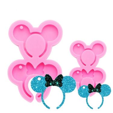 Imagem de Molde De Silicone Minniee E Mickey, Chaveiro, Orelha