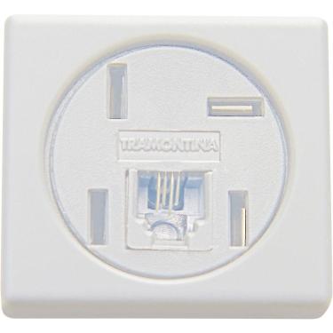 Imagem de Módulo Tomada de Telefone 4 pinos e RJ11 Tramontina IzyFlat Modelo Americano Branco Tramontina