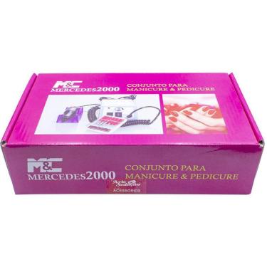 Imagem de Lixadeira Motor Unha Elétrica Profissional Mercedes Rosa