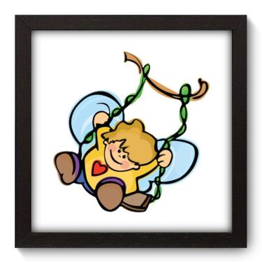 Imagem de Quadro Decorativo - Anjinho - 22cm x 22cm - 034qdbp