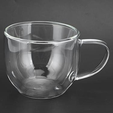 Imagem de copos de chá de 250 ml,Copo de café de vidro de parede dupla, copo de vidro transparente, copo de vidro transparente com alça para café leite chá uísque cerveja café expresso cappuccino latte