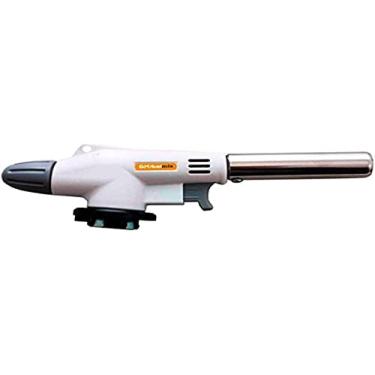 Imagem de Globalmix Maçarico Portátil Gt6020 Branco Com Controle Manual Da Chama E Acendimento Automático