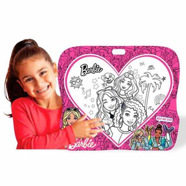 Imagem de Lousa Infantil com Quebra-Cabeça - Barbie - Lousa Divertida - Fun Divirta-se
