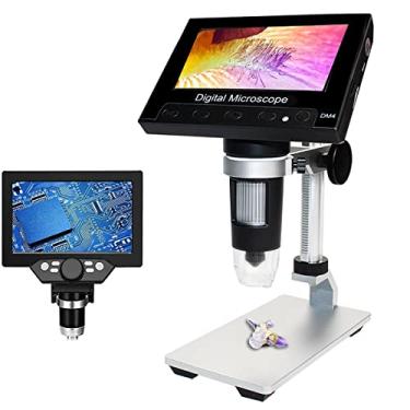 Imagem de Microscópio digital LCD, 4.3 polegadas 1080p 10 megapixels, 1-1000X Magnificação Zoom Zoom Câmera de microscópio estéreo sem fio sem fio